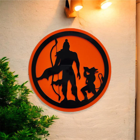 Ram & Hanuman Orange 10 inches